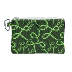 Snakes Seamless Pattern Canvas Cosmetic Bag (large) by Pakemis