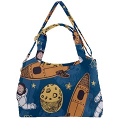 Missile Pattern Double Compartment Shoulder Bag