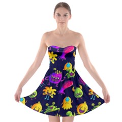 Space Patterns Strapless Bra Top Dress by Pakemis