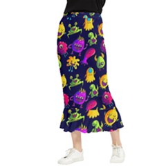 Space Patterns Maxi Fishtail Chiffon Skirt by Pakemis