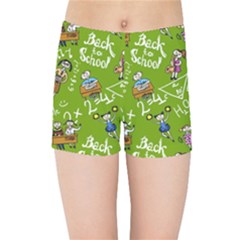 Seamless Pattern With Kids Kids  Sports Shorts