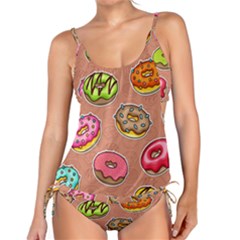 Doughnut Doodle Colorful Seamless Pattern Tankini Set