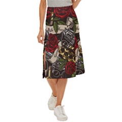 Seamless Vector Pattern Midi Panel Skirt by Pakemis