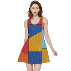 Dotted Colors Background Pop Art Style Vector Inside Out Reversible Sleeveless Dress