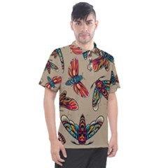 Tattoos Colorful Seamless Pattern Men s Polo Tee