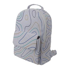 Abstract Colorful Topographic Map Design Vector Flap Pocket Backpack (large) by Pakemis