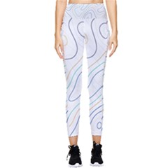 Abstract Colorful Topographic Map Design Vector Pocket Leggings  by Pakemis