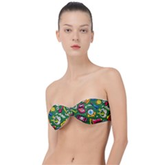 Pop Art Colorful Seamless Pattern Classic Bandeau Bikini Top 