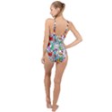 Graffit Characters Seamless Pattern Art High Neck One Piece Swimsuit View2