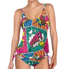 Comic Colorful Seamless Pattern Tankini Set