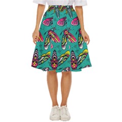 Vintage Colorful Insects Seamless Pattern Classic Short Skirt by Pakemis