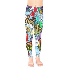 Graffiti Characters Seamless Patterns Kids  Leggings