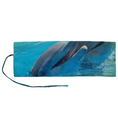 Beautiful Dolphins Roll Up Canvas Pencil Holder (m)