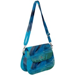 Beautiful Dolphins Saddle Handbag