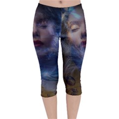 Mercurybeauy Velvet Capri Leggings  by Sparkle