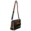 Beautiful Floral Shoulder Bag with Back Zipper View1
