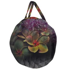 Beautiful Floral Giant Round Zipper Tote by Sparkle