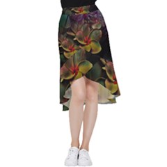 Beautiful Floral Frill Hi Low Chiffon Skirt