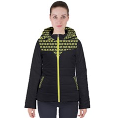 Jamaican Flags Stripe Hooded Puffer Jacket