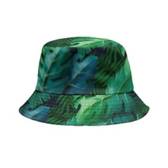 Tropical Green Leaves Background Bucket Hat by Pakemis