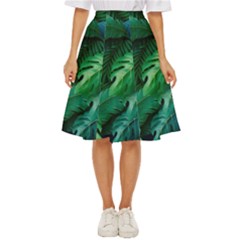 Tropical Green Leaves Background Classic Short Skirt by Pakemis