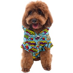 Comic Elements Colorful Seamless Pattern Dog Coat