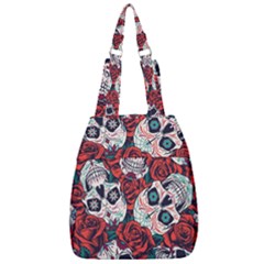 Vintage Day Dead Seamless Pattern Center Zip Backpack