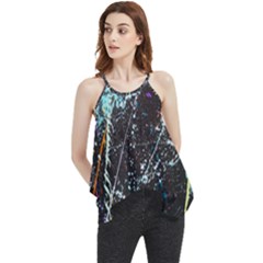 Abstract Colorful Texture Flowy Camisole Tank Top by Pakemis