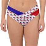 Besty Ross American Flags Double Strap Halter Bikini Bottom