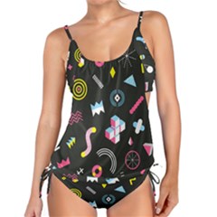 Memphis Design Seamless Pattern Tankini Set