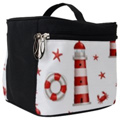 Nautical Seamless Pattern Make Up Travel Bag (big) by Pakemis