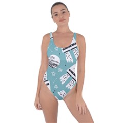 Cute Seamless Pattern With Rocket Planets Stars Bring Sexy Back Swimsuit by Pakemis