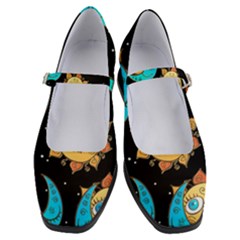 Seamless Pattern With Sun Moon Children Women s Mary Jane Shoes by Pakemis