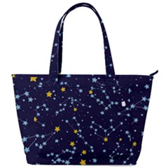 Seamless Pattern With Cartoon Zodiac Constellations Starry Sky Back Pocket Shoulder Bag  by Pakemis