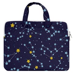 Seamless Pattern With Cartoon Zodiac Constellations Starry Sky Macbook Pro 16  Double Pocket Laptop Bag  by Pakemis