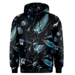 Colorful Abstract Pattern Consisting Glowing Lights Luminescent Images Marine Plankton Dark Backgrou Men s Core Hoodie by Pakemis