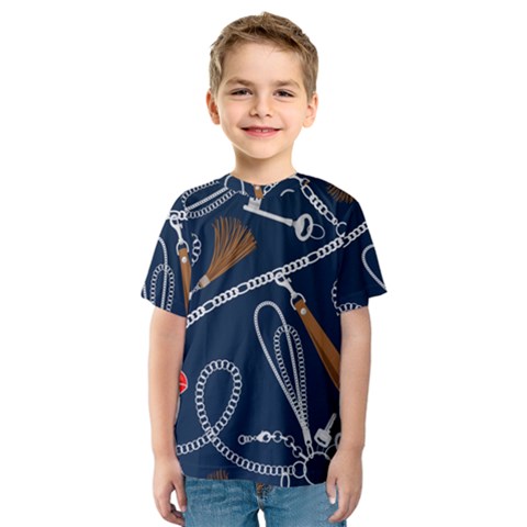 Chains-seamless-pattern Kids  Sport Mesh Tee by Pakemis