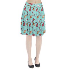 Pattern-with-koi-fishes Pleated Skirt by Pakemis