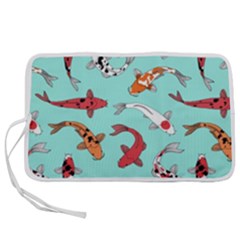 Pattern-with-koi-fishes Pen Storage Case (m)