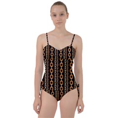 Gold-chain-jewelry-seamless-pattern Sweetheart Tankini Set by Pakemis