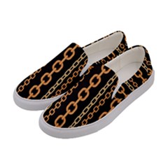 Gold-chain-jewelry-seamless-pattern Women s Canvas Slip Ons by Pakemis