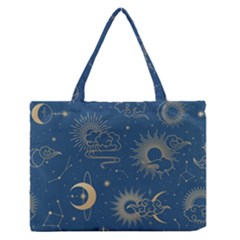 Seamless-galaxy-pattern Zipper Medium Tote Bag by Pakemis