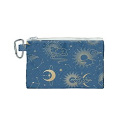 Seamless-galaxy-pattern Canvas Cosmetic Bag (small)
