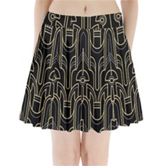 Art-deco-geometric-abstract-pattern-vector Pleated Mini Skirt by Pakemis