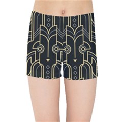 Art-deco-geometric-abstract-pattern-vector Kids  Sports Shorts