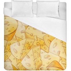 Cheese-slices-seamless-pattern-cartoon-style Duvet Cover (king Size) by Pakemis