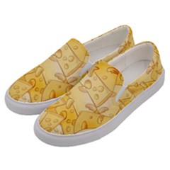 Cheese-slices-seamless-pattern-cartoon-style Men s Canvas Slip Ons