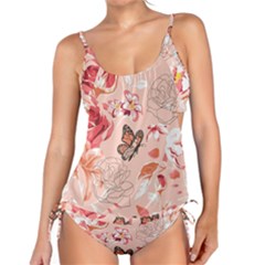 Beautiful-seamless-spring-pattern-with-roses-peony-orchid-succulents Tankini Set
