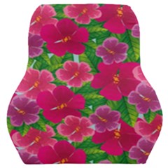 Background-cute-flowers-fuchsia-with-leaves Car Seat Back Cushion  by Pakemis