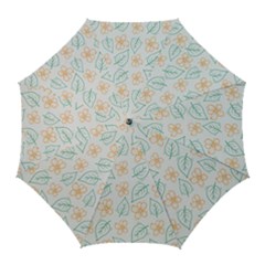 Hand-drawn-cute-flowers-with-leaves-pattern Golf Umbrellas by Pakemis